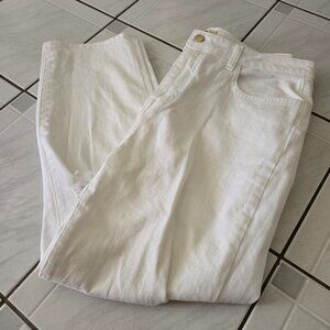 L'Agence Audrina High Rise Straight Jeans White 32